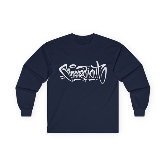 Connecticut Graffiti Long Sleeve Tee Dark Colored  | Drip Style CT Hip Hop Shirt | Urban Spray Paint Lettering | Connecticut Pride Streetwear