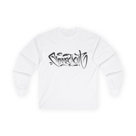 Connecticut Graffiti Long Sleeve Tee Light Colored  | Drip Style CT Hip Hop Shirt | Urban Spray Paint Lettering | Connecticut Pride Streetwear